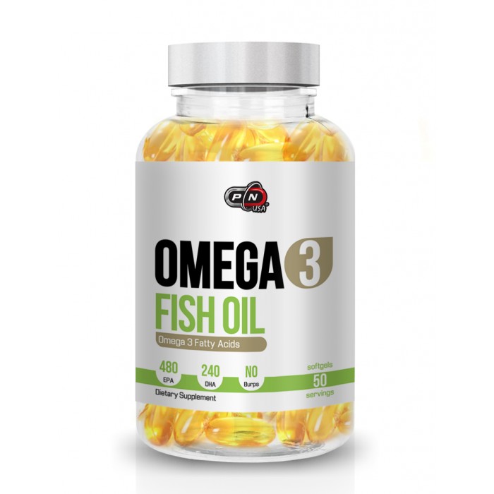 Pure Nutrition - Omega 3 Fish Oil / 50 softgels. - 480mg EPA / 240mg DHA​